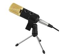 Xiaojikuaipao Micrófono dinámico de condensador profesional con soporte para chatear Skype Karaoke, USB Plug-and-Play, sonido claro y natural, para grabar podcasts, juegos, negro