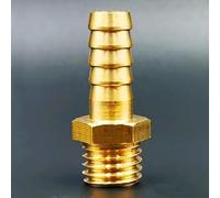 XIAOLIN 1 unidad de conector de tuberías de latón M16 M18 M20 rosca macho métrica a 8mm 10mm 12mm espiga for manguera conector de conector de tubería de latón adaptador (Color : M16x1.5 to 8mm, Size