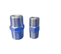 XIAOLIN Conector de acero inoxidable 304/316 for agua, gas y propano, 1/8", 1/4", 3/8" y 1/2" NPT macho a macho, boquilla hexagonal igual.(SS316 NPT,1/2")