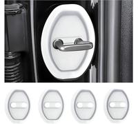 XIAOLINGBAIHUO 4 Piezas Funda Protectora De Silicona para Cerradura De Puerta De Coche para Seat Exeo ST/Kombi 2008-2013, Silenciosas Silicona para Cerradura Puerta Coches,Black