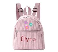 XIAOMA Mochila infantil personalizada con nombre, mochila de guardería for niñas, niños pequeños, mochila escolar, mochila escolar pequeña bordada for guardería.(Pink)