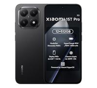 XIAOMI 15T Pro - Smartphone de 12+512GB, Lentes óptica Leica Summilux, MediaTek Dimensity 9400+, Pantalla Eye Care de 6,83" 144 Hz, HyperCharge de 90W, Cargador no Incluido, Negro (Versión ES)