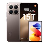 Xiaomi 15T Pro - Smartphone de 12+512GB, Lentes óptica Leica Summilux, Pantalla Eye Care de 6,83" 144 Hz, HyperCharge de 90W, Cargador no Incluido, Mocha Gold (Versión ES) + REDMI Pad 2 Pro