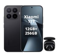 XIAOMI 17T 12+256GB Móvil, Teleobjetivo 5X hasta 120X Zoom, AMOLED 6.59" 120Hz 1.5K, 6500mAh, IP68, MediaTek Dimensity 8500-Ultra, Negro, No Incluye Cargador，Included Headphones (Black)