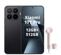 XIAOMI 17T Pro 12+512GB, Teleobjetivo 5X hasta 120X Zoom, 6.83" 144Hz 1.5K 3500nits, Batería 7000mAh, Dimensity 9500, Negro, No Incluye Cargador，Included Hair Dryer (Pink, 1 Nozzle)
