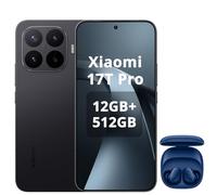 XIAOMI 17T Pro 12+512GB, Teleobjetivo 5X hasta 120X Zoom, 6.83" 144Hz 1.5K 3500nits, Batería 7000mAh, Dimensity 9500, Negro, No Incluye Cargador，Included Headphones (Blue)