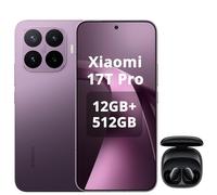 XIAOMI 17T Pro 12+512GB, Teleobjetivo 5X hasta 120X Zoom, 6.83" 144Hz 1.5K 3500nits, Batería 7000mAh, Dimensity 9500, Violeta, No Incluye Cargador，Included Headphones (Black)