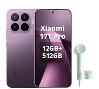 XIAOMI 17T Pro 12+512GB, Teleobjetivo 5X hasta 120X Zoom, 6.83" 144Hz 1.5K 3500nits, Batería 7000mAh, Dimensity 9500, Violeta, No Incluye Cargador，Included Hair Dryer (Green, 1 Nozzle)