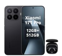 XIAOMI 17T Pro 12+512GB, Teleobjetivo 5X hasta 120X Zoom, 6.83" 144Hz 1.5K 3500nits, Batería 7000mAh, Dimensity 9500, Negro, No Incluye Cargador，Included Headphones (Black)