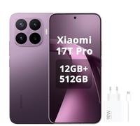 XIAOMI 17T Pro Smartphone 12GB+512GB - Teléfono móvil con Android, pantalla de 6,83 pulgadas, 144 Hz, batería de carbono de silicio de 7000 mAh, Leica 5 x Telecámara, color morado oscuro, incluye
