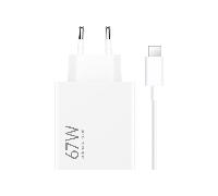 xiaomi 67w hypercharge combo cargador de pared para smartphone usb-a 67w + cable - identificacion inteligente de dispositivos - color blanco