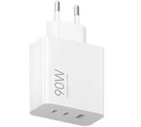 Cargador de pared gan xiaomi 90w hypercharge power adapter 2xusb tipo-c/ 1xusb/ 90w