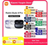 Xiaomi-auriculares inalámbricos Redmi Buds 6 Pro, dispositivo de Audio de alta resolución, resistente al agua IP54, hasta 55dB, ANC, con Bluetooth, versión Global Lavender Purple