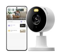 XIAOMI C100 2K 3MP Cámara de Seguridad Wi-Fi para Interiores | Área de privacidad personalizable, detección de personas, visión nocturna, audio bidireccional, compatible con Alexa y Google
