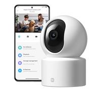 Xiaomi C201 Camara vigilancia WiFi Interior 360° 1080P HD, Camara vigilancia Bebe, WiFi 6, Cubierta Física de Lente, Visión Nocturna en Color, Audio Bidireccional, Compatible con Alexa y Google