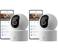 XIAOMI C302 2K 3MP cámara Interior con privacidad, Giro 360°, detección IA bebés/Mascotas, Audio bidireccional, Compatible con Alexa y Google (Paquete de 2)
