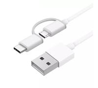Xiaomi Cable USB a Micro USB con Adaptador USB-C 1m Blanco