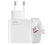 Xiaomi Cargador de red USB 67W con cable USB a USB-C incluido,