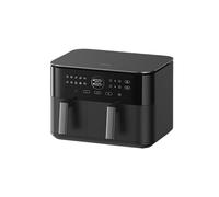 XIAOMI Freidora Dual Zone 10L, dos cestas con SYNC | Control NTC inteligente; 9 menús preestablecidos; 88.3% menos grasa; interior metálico; 30 min de mantenimiento
