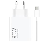 Xiaomi HyperCharge Combo 90W Cargador de Pared GaN USB-A Blanco + Cable USB-C 1m