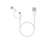 Xiaomi - Mi 2-in-1 USB Cable (Micro USB to Type C) 100cm cable USB 1 m USB 2.0 USB A Micro-USB B Blanco