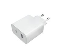 Xiaomi Mi 33W Wall Charger (Type-A+ Type-C), Cargador para Smartphones y portátiles, Compatible con portátiles y iPad Apple, Dual Port, Blanco, Versión Italiana