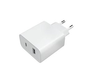 Xiaomi Mi 33W Wall Charger (Type Type-C), Cargador para Smartphones y portátiles, Compatible con portátiles y iPad Apple, Dual Port, Blanco, Versión Italiana