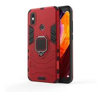 Xiaomi Mi A2/Mi 6X Funda, CHcase 2in1 Armadura Combinación A Prueba de Choques Heavy Duty Escudo Cáscara Dura PC + TPU Silicona con Soporte Magnetic Car Mount Case Cover para Xiaomi Mi A2/Mi 6X -Red