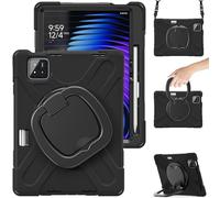 Xiaomi Mi Pad 8 & Xiaomi Mi Pad 8 Pro 11.2" 2025 Funda, Carcasa Rugosa con Soporte de Rotación de 360°, Correa de Hombro y Portalápices, Funda Antichoque para Xiaomi Mi Pad 8 11.2" 2025
