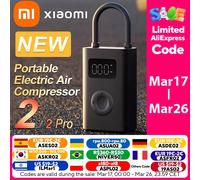 Xiaomi Mijia bomba de aire 2 25% velocidad Boost Mini compresor de aire eléctrico portátil Treasure 150PSI tipo C LED multiherramienta inflador Xiomi