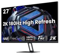 Xiaomi Monitor de juegos 2K G27Qi, QHD 2560 × 1440, IPS rápido, 180Hz 1 ms, AMD Freesync, 100% sRGB, ángulo de visión 178, 2 × HDMI2.0 DP 1.4 × 2, negro