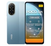 Xiaomi POCO C71 3+64GB/4+128GB Teléfono Móvil Desbloqueado Pantalla HD+ 6.88" Cámara Dual 32MP+8MP Negro/Azul/Oro (Azul, 3+64GB)