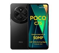 Xiaomi Poco C75 Smartphone 8 + 256 GB, pantalla sin contrato, procesador Octa-core MediaTek Helio G81, AI Triple Camera 50 MP, batería 5000 mAh NFC Dual SIM, color negro