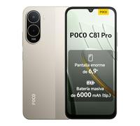 XIAOMI POCO C81 Pro Smartphone 4+128 GB, Batería de 6000 mAh, Pantalla inmersiva de 6,9", Teléfono con diseño Elegante y Refinado, Cámara Dual AI de 13 MP, Dorado, 1 año de garantía Adicional