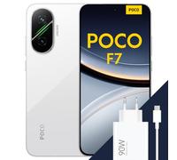 XIAOMI POCO F7 - Smartphone de 12+256GB, Cámara Sony de 50 MP con OIS, Pantalla AMOLED de 6,83'' 1.5K a 120Hz, Snapdragon 8s Gen 4, Hypercharge 90W, Cargador Incluido, Blanco (Versión ES)