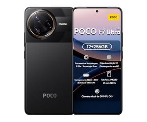 Xiaomi POCO F7 Ultra Teléfono 12GB+256GB | Snapdragon 8 Elite de Gama Alta | Chipset VisionBoost D7 | Carga HyperCharge 120W Alámbrica + 50W Inalámbrica | Pantalla Flow AMOLED 2K 120Hz (12+256 Black)
