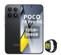 XIAOMI POCO F8 Pro 5G- Smartphone de 12+256GB, Triple cámara de 50MP con OIS, Pantalla AMOLED de 6,59” 120Hz, Snapdragon 8 Elite, Hypercharge 100W, Cargador no Incluido, Negro, Incluso Smart Watch