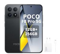 XIAOMI POCO F8 Pro 5G- Smartphone de 12+256GB, Triple cámara de 50MP con OIS, Pantalla AMOLED de 6,59” 120Hz, Snapdragon 8 Elite, Hypercharge 100W, Negro, Incluso 120W Charger