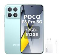 XIAOMI POCO F8 Pro 5G - Smartphone de 12+512GB, Triple cámara de 50MP con OIS, Pantalla AMOLED de 6,59”, Snapdragon 8 Elite, Cargador no Incluido, Azul, Incluso 120W Charger
