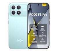 XIAOMI POCO F8 Pro - Smartphone de 12+512GB, Triple cámara de 50MP con OIS, Pantalla AMOLED de 6,59” 120Hz, Snapdragon 8 Elite, Hypercharge 100W, Cargador no Incluido, Azul (Versión ES)