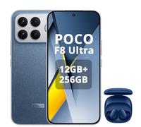 XIAOMI POCO F8 Ultra Smartphone 12+256GB, Snapdragon 8 Elite Gen 5, 6.85" 120Hz AMOLED Display, Hypercharge 100W Charging and 50W Wireless, Charger Not Included, Incluso Blue Earphone