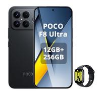 XIAOMI POCO F8 Ultra Smartphone 12+256GB, Snapdragon 8 Elite Gen 5, 6.85" 120Hz AMOLED Display, Hypercharge 100W Charging and 50W Wireless, Charger Not Included, Black, Incluso Smart Watch