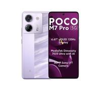 Xiaomi POCO M7 Pro 5G Smartphone, 8+256GB, Morado, cámara Principal de 50MP con OIS, batería de 5110 mAh (Tipos) con 45 W HyperCarge, IP64, características de IA (sin Cargador Incluido)