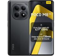 XIAOMI POCO M8 5G Smartphone, 8+ 512 GB, Negro, Teléfono, IP66, Resistente al Polvo y al Agua, Batería Masiva de 5520 mAh, 6.77", 120Hz, 45W, con Cargador, sin NFC