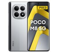 XIAOMI POCO M8 5G - Smartphone de 8+256GB, Pantalla de 6,77" 120Hz Flow AMOLED, Snapdragon 6 Gen 3, cámara Dual de 50MP IA, Carga Turbo de 45W, Cargador no Incluido, Plata (Versión ES)