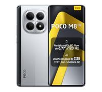 XIAOMI POCO M8 5G - Smartphone de 8+256GB, Pantalla de 6,77" 120Hz Flow AMOLED, Snapdragon 6 Gen 3, cámara Dual de 50MP IA, Carga Turbo de 45W, Cargador no Incluido, Plata (Versión ES)