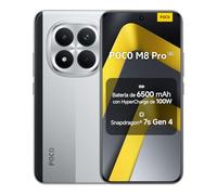 XIAOMI POCO M8 Pro 5G - Smartphone de 12+512GB, Pantalla de 6,83" 1.5K AMOLED, Snapdragon 7s Gen 4, cámara de 50MP, Hypercharge 100W, Cargador no Incluido, Plata (Versión ES)