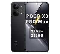 XIAOMI Poco X8 Pro Max Smartphone 12 GB + 256 GB, procesador Dimensity 9500s, batería de 8500 mAh, pantalla AMOLED ultra brillante, cámara principal de 50 MP Light Fusion 600 con OIS, negro