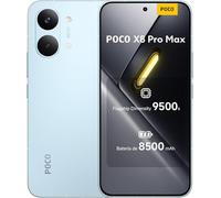 XIAOMI Poco X8 Pro Max Smartphone 12 GB + 256 GB, procesador Dimensity 9500s, batería de 8500 mAh, pantalla AMOLED ultra brillante, cámara principal de 50 MP Light Fusion 600 con OIS, azul