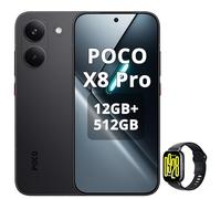 XIAOMI Poco X8 Pro Smartphone 12 GB + 512 GB, procesador Dimensity 8500-Ultra, batería de 6500 mAh, pantalla AMOLED ultra brillante, cámara principal Sony IMX882 de 50 MP con OIS, negro, incluye reloj